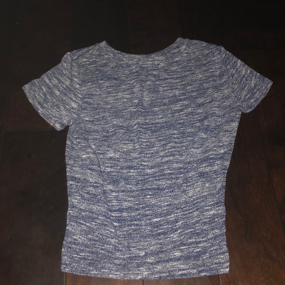 blue and white tshirt